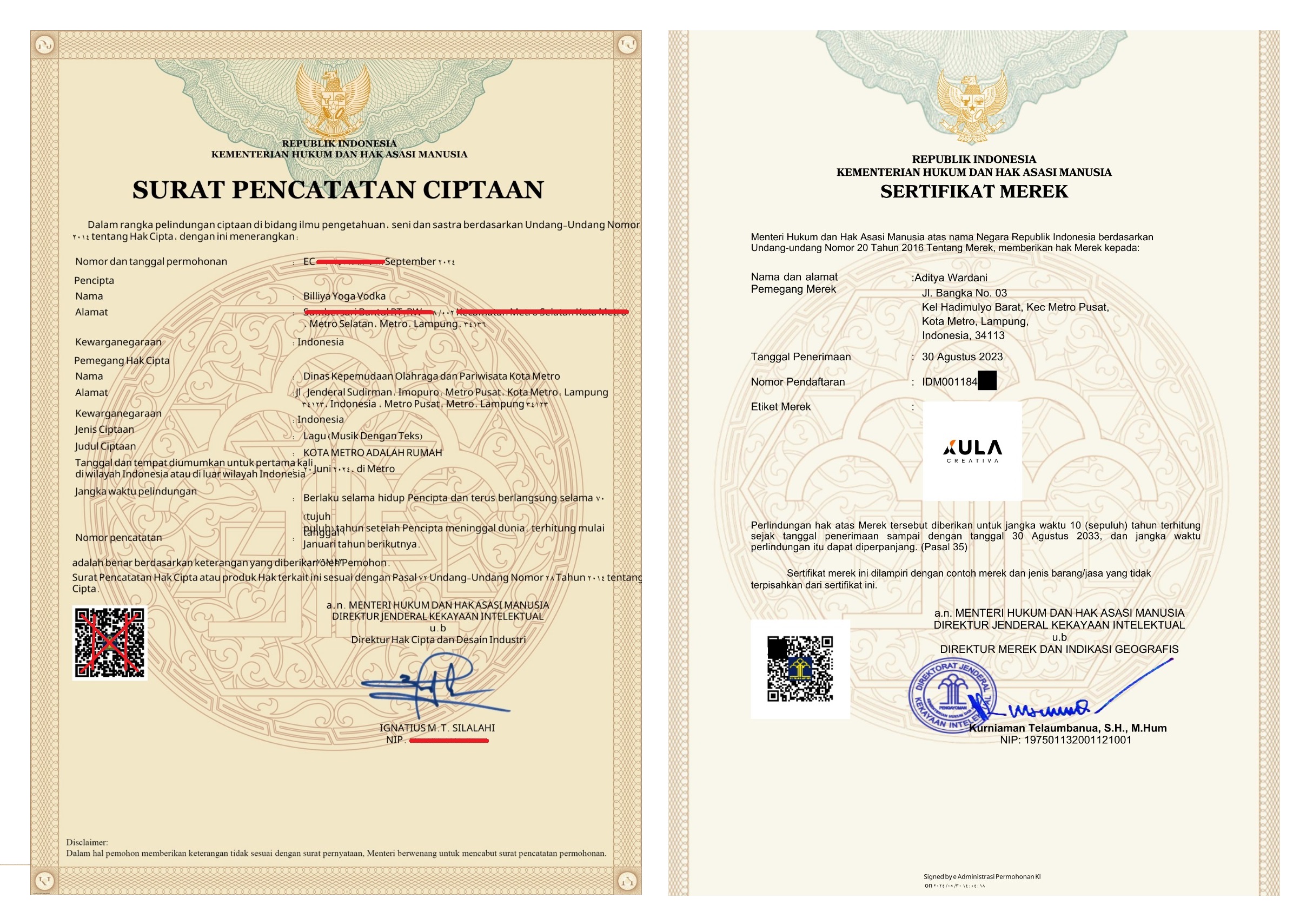 Surat Pencatatan Ciptaan
